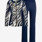 Beyond Travel Cape Town Zebra Print Coordinates Maritime Navy/Camel