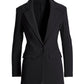 Beyond Travel Classic Boyfriend Blazer Jacket Jet Black