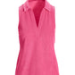 Beach Terry Collared Sleeveless Top Aurora Pink