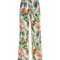 Tropical Oasis Printed Palazzo Pant Off White Multi