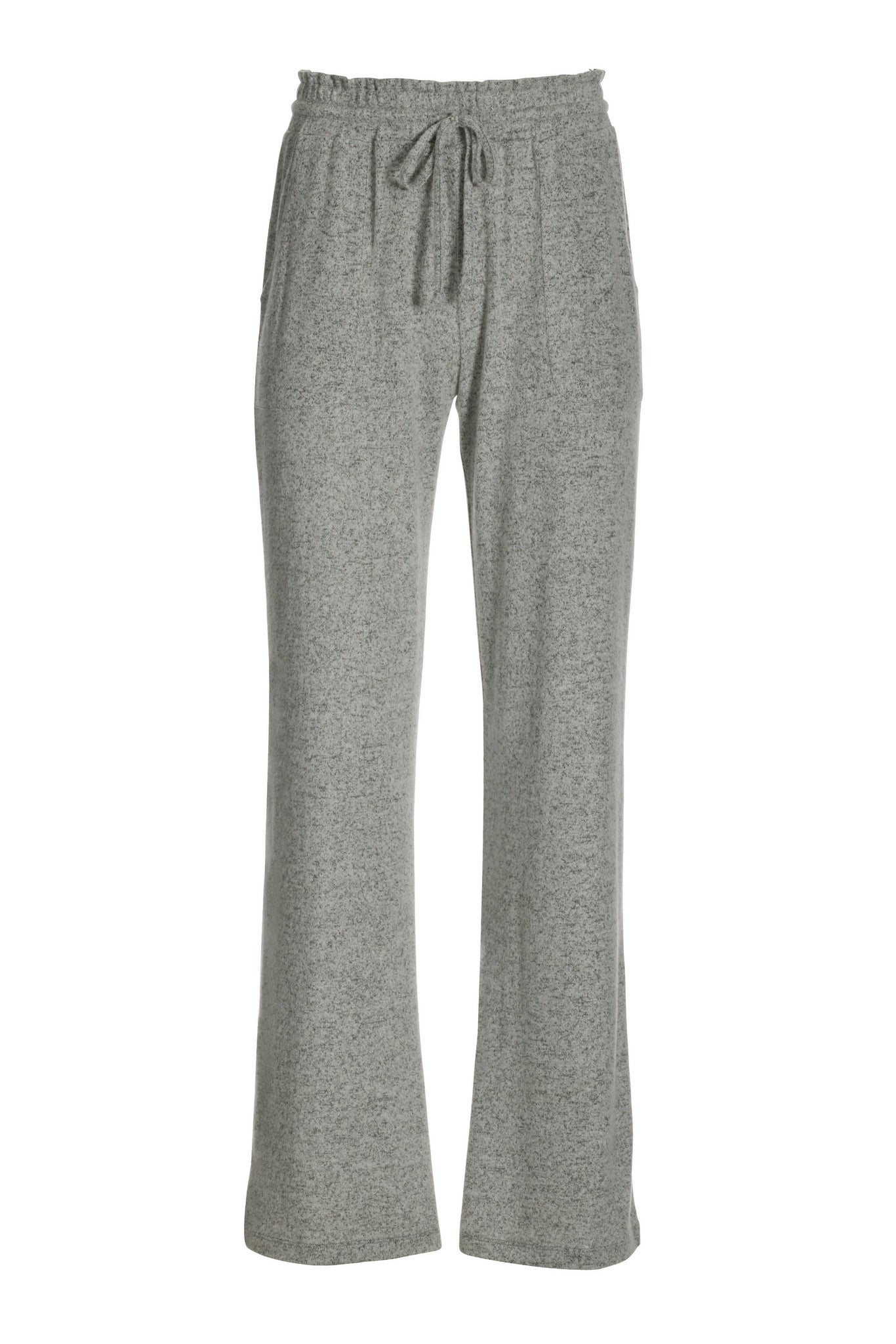 So Soft Wide Leg Drawstring Pant Light Heather Gray