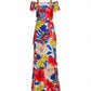 Weekend in Provence Print Chain Strap Shoulder Skimming Knit Maxi dress Multi