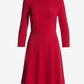 Beyond Travel 3/4 Sleeve Ballet Neck Fit and Flare Dress French Kiss
