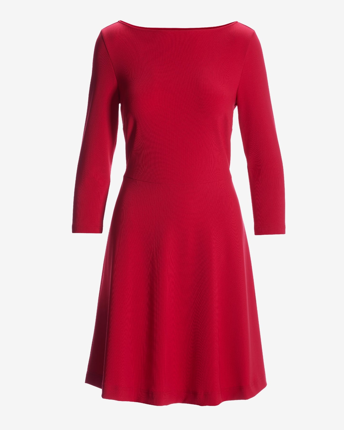 Beyond Travel 3/4 Sleeve Ballet Neck Fit and Flare Dress French Kiss