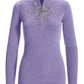 Snowflake Zip Sweater Lavender