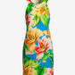 Beyond Travel Halter Print Short Dress Blue Multi