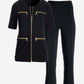 Beyond Travel Cropped Chic Coordinates Jet Black