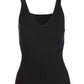 Wide Rib Sweater Tank Black
