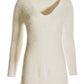 V Neck Cozy Sweater Off White