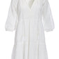 Tiered Eyelet Dress White