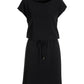 Beyond Travel Drawstring-Waist Short Dress Jet Black
