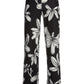 Beyond Travel High Rise Hibiscus Floral Palazzo Pant Jet Black Ivory Coast
