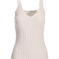 Wide Rib Sweater Tank Off White