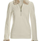 Snow Leopard Half-Zip Puff-Sleeve Sweatshirt Off White