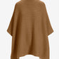 Wide Rib Sweater Poncho Thrush