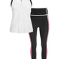 B-Active Sleeveless CB Half Zip Set Black Multi