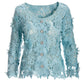 3D Floral Lace Jacket Airy Blue