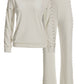 Velour Rhinestone Set White