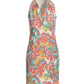 Abstract Sport Loop Terry Collar Dress Multi