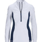B Active Long Sleeve Ruched Sport Top White/Navy