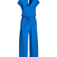 Beyond Travel Crop Drawstring Waist Jumpsuit Indigo Bunting