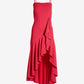Susana Monaco x Boston Proper Cascading Ruffle Maxi Dress Hibiscus