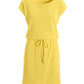 Beyond Travel Drawstring-Waist Short Dress Lemon Drop