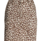 Snow Leopard Print Denim Skort Neutral