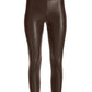 Aspen Faux Leather Pull On Legging Chocolate Torte