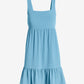 Versatile Tiered Short Dress Baltic Sea