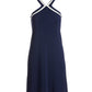 Beyond Travel Color Block High-Neck Short Dress Maritime Navy Ivory Coast