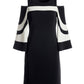 Beyond Travel Cold Shoulder Colorblock Dress Jet Black Ivory Coast