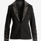Studded Ponte Fashion Blazer Black