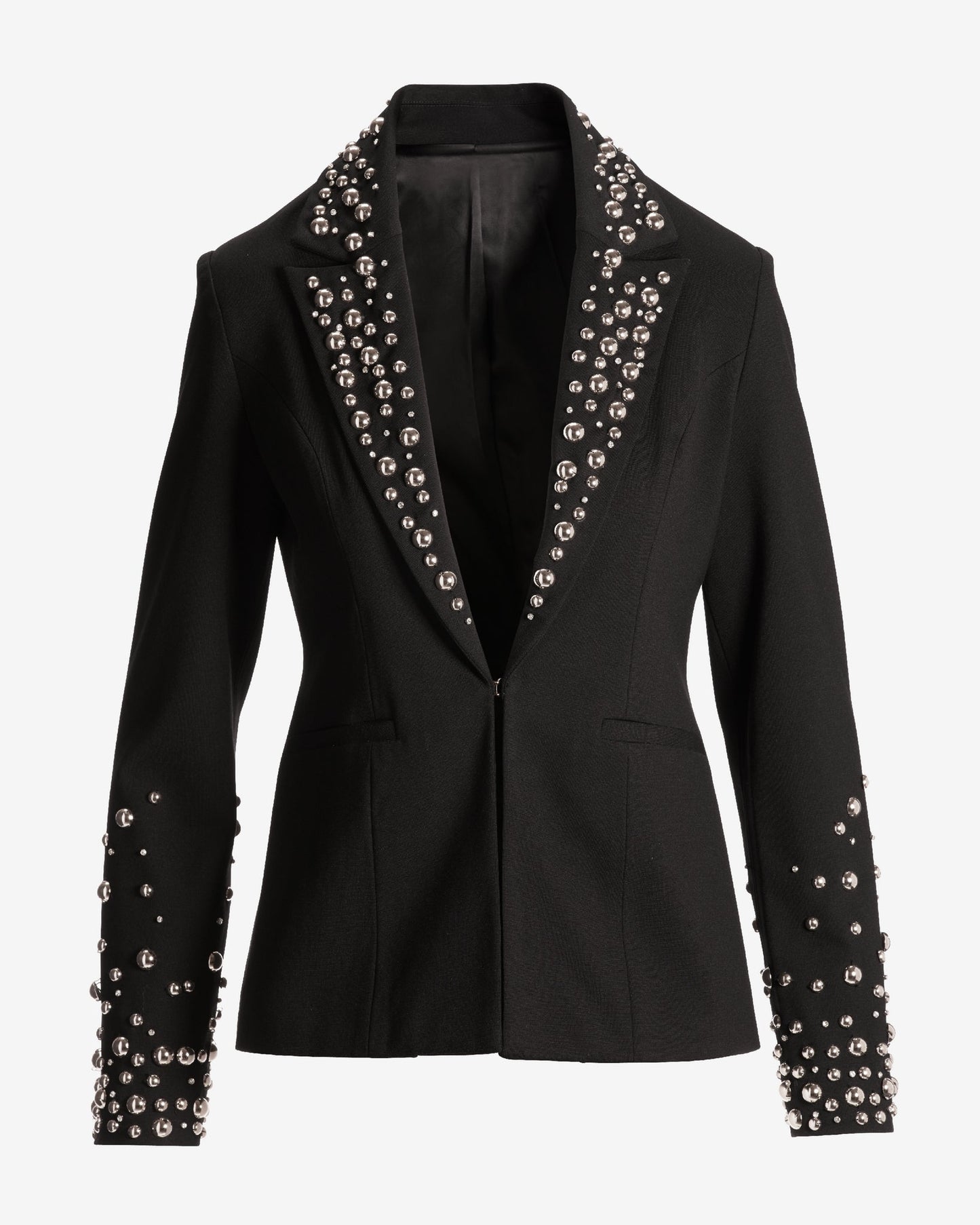 Studded Ponte Fashion Blazer Black