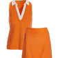 Beach Terry Colored Top and Skort Set Nectarine