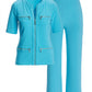 Beyond Travel Cropped Chic Coordinates Blue Grotto