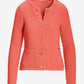 Textured Button Up Lady Cardigan Shell Pink