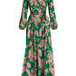 Tropical Summer Wrap Maxi Green Multi