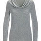 So Soft Cowl Neck Lounge Top Light Heather Gray