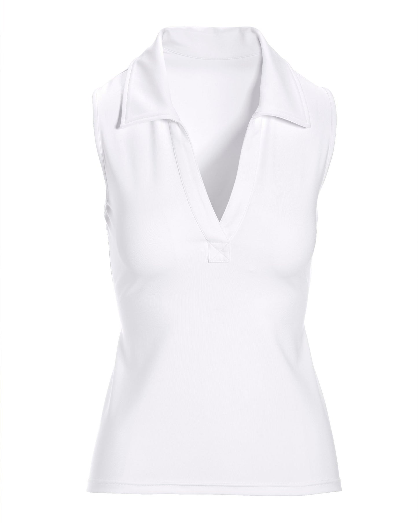 B-Active Sleeveless Polo Top Pure White
