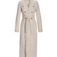 Tweed Metallic Tie Waist Duster Off White/Gold