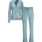 Velour Sequin Set Cool Blue