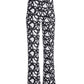 Beyond Travel Geo Print Palazzo Pant Jet Black Ivory Coast
