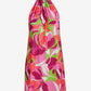 Tropical Abstract Print Halter Shift Dress Tropical Abstract