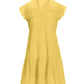 Tiered Shift Dress Lemon Drop