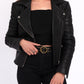 Soraya | Studded Leather Belt with Gold Round Buckle