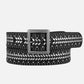 Ezra | Studded Leather Belt with Square Buckle