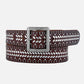 Ezra | Studded Leather Belt with Square Buckle