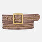 Ezra | Studded Leather Belt with Square Buckle