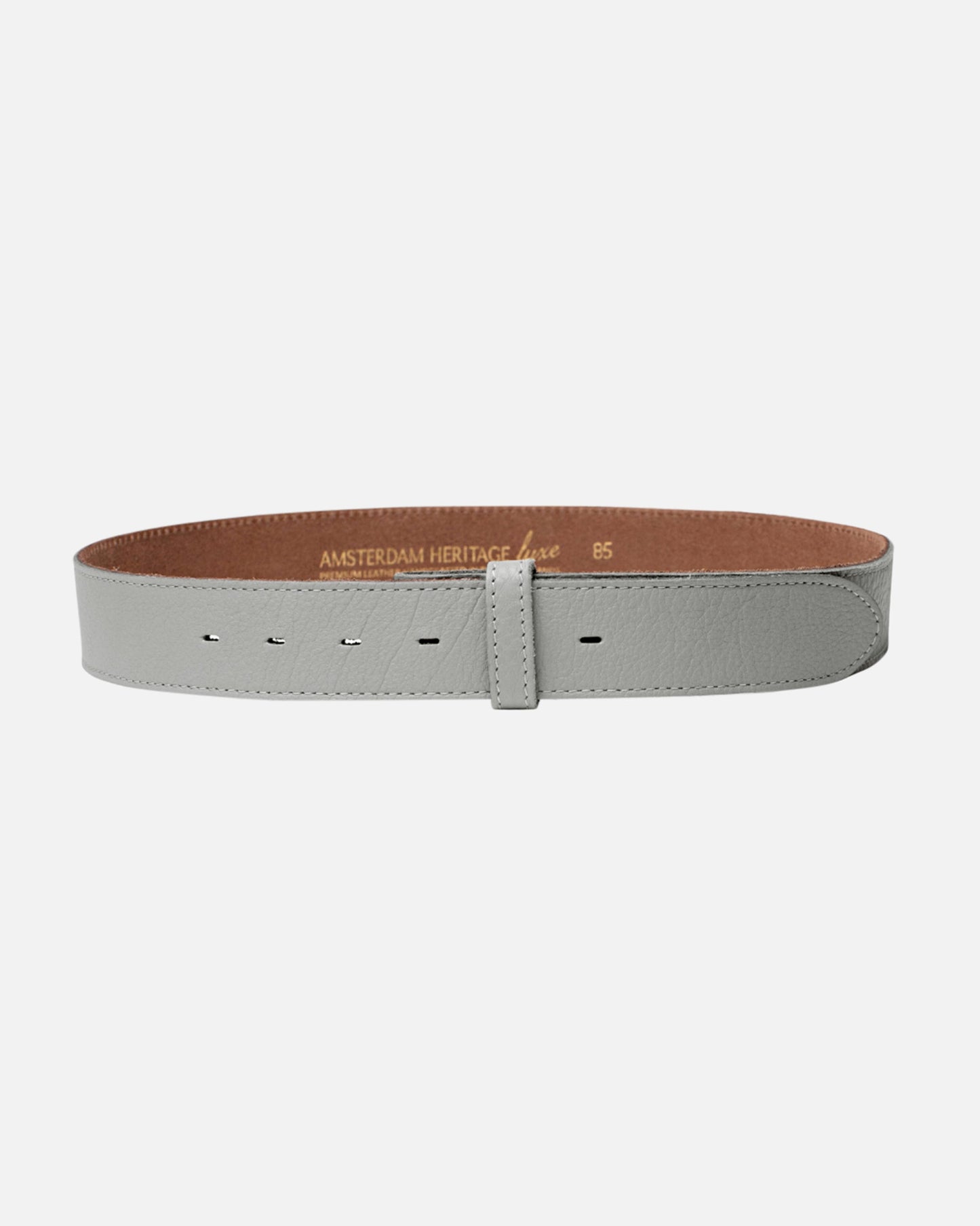 Lia | Light Grey Soft Leather Belt Strap